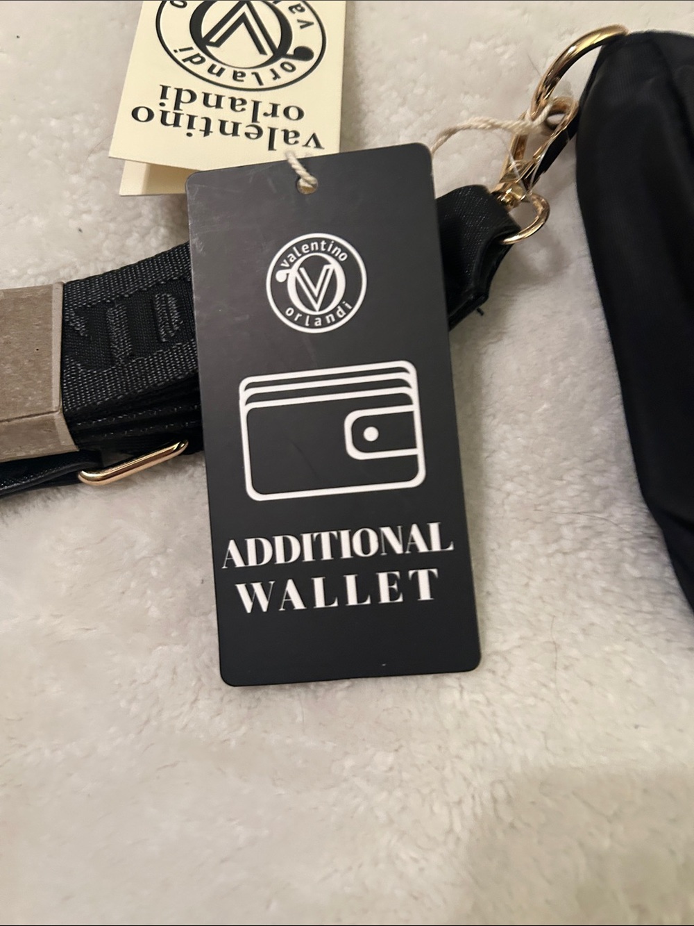 Valentino Orlandi Crossbody & wallet with Gold V-Logo - Picture 3 of 8